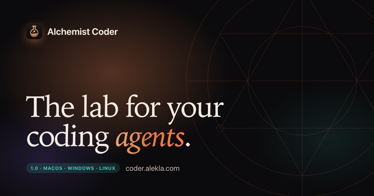 Alchemist Coder: the lab for your coding agents